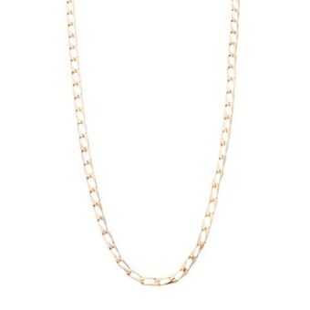 Nacional Monte de Piedad Collar eslabón encontrado laminado en oro amarillo 14 kilates. oferta