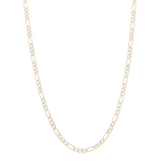 Nacional Monte de Piedad Collar de tres eslabones por uno diamantados en oro amarillo 14 kilates. oferta