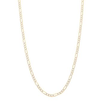 Nacional Monte de Piedad Collar de tres eslabones por uno diamantados en oro amarillo 14 kilates. oferta