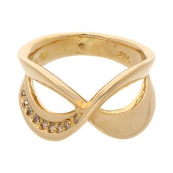 Nacional Monte de Piedad Anillo diseño especial con sintéticos en oro amarillo 18 kilates. oferta