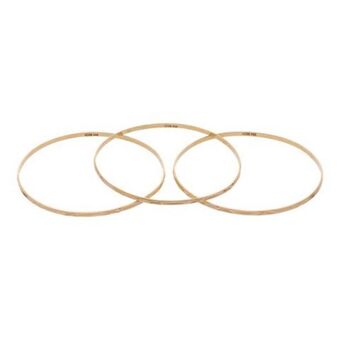 Nacional Monte de Piedad Tres pulseras de arillo labradas en oro amarillo 14 kilates. oferta