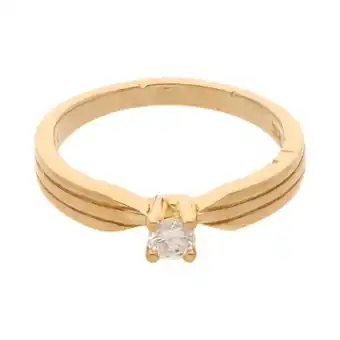 Nacional Monte de Piedad Anillo solitario con diamante en oro amarillo 18 kilates. oferta