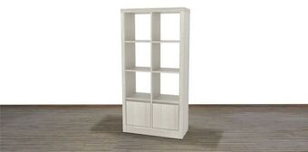Muebles Dico Librero engrosado con puertas maxima gris oferta