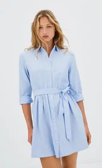 Vestido corto oxford