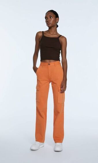 Stradivarius Pantalón cargo straight oferta