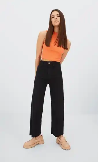 Stradivarius Pantalón culotte sarga seamless oferta