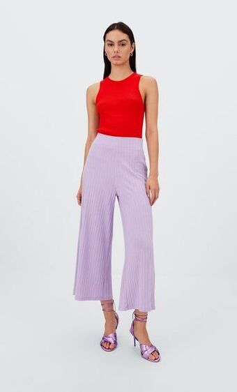 Stradivarius Pantalón culotte básico oferta