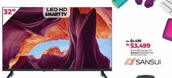 Pantalla smart tv 32" sansui