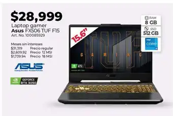 Office Depot Laptop gamer asus oferta