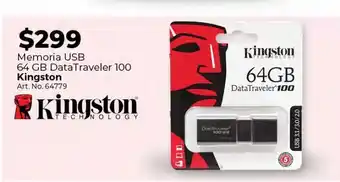 Office Depot Memoria usb 64gb kingston oferta