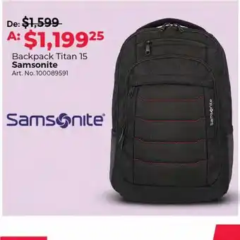 Office Depot Backpack titan 15 samsonite oferta