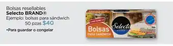 Chedraui Bolsas resellables selecto brand 50 pzas oferta