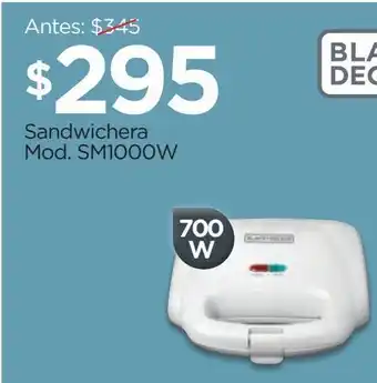 Chedraui Sandwichera black and decker oferta