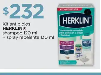 Kit antipiojos herklin 120ml + spray repelente 130ml