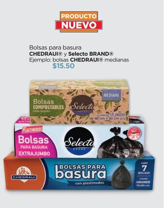 Chedraui Bolsas para basura chedraui y selecto brand oferta