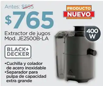 Extractor de jugo black and decker 400w