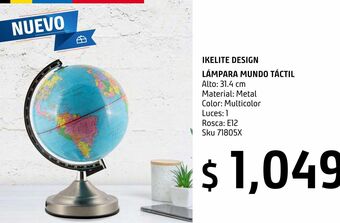 Lámpara mundo táctil 25w 1 luz