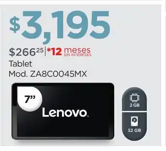 Chedraui Tablet lenovo 7" oferta