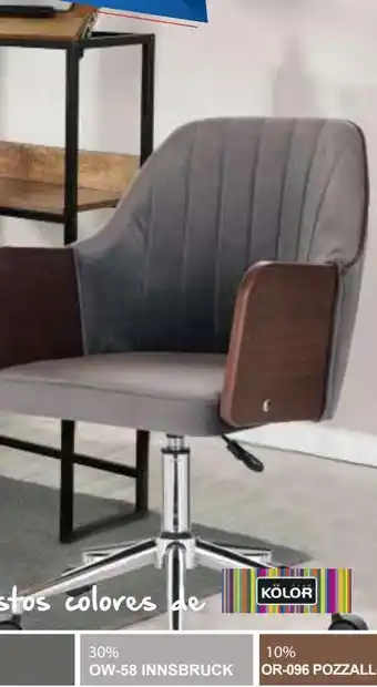 Silla pc natalia gris con cafe