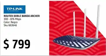 Sodimac Homecenter Router wi-fi doble banda archer c6 ac1200 multimodo router, extensor y punto de acceso oferta