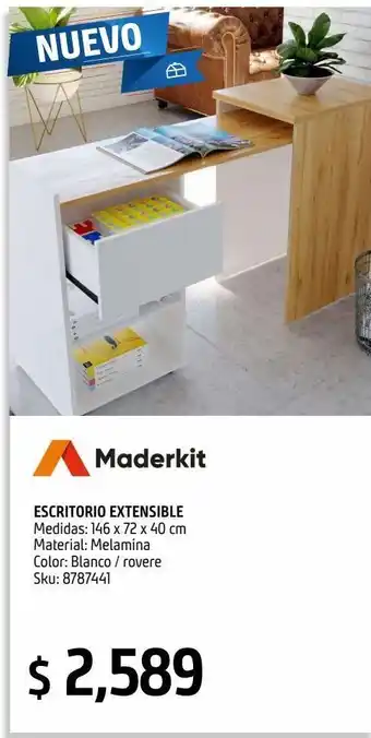 Sodimac Homecenter Escritorio extensible oferta
