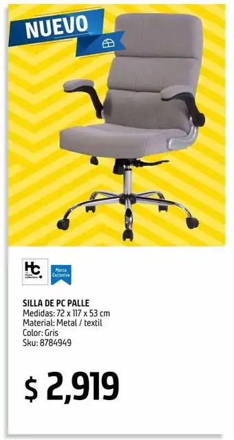 Sodimac Homecenter Silla pc palle gris oferta