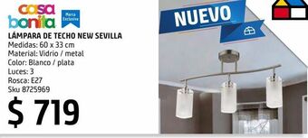 Sodimac Homecenter Lámpara de techo new sevilla 3 luces oferta