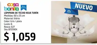 Sodimac Homecenter Lámpara de techo hoja turin 6 luces e27 oferta