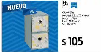 Sodimac Homecenter Cajonera 2 cajones tela oferta