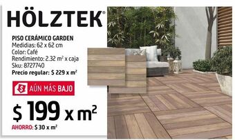 Sodimac Homecenter Piso cerámico garden 62x62 2.32 rst oferta