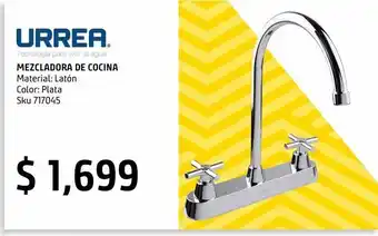 Sodimac Homecenter Mezcladora de cocina de 8" con manerales de cruceta oferta