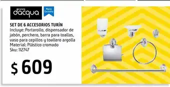 Sodimac Homecenter Set de 6 accesorios turín cromado oferta