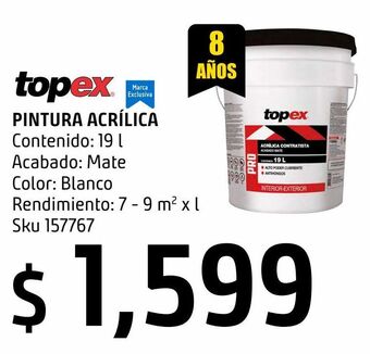 Sodimac Homecenter Pintura acrílica 19 l blanca oferta