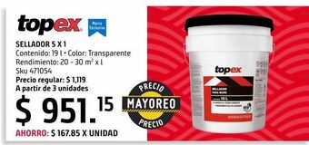 Sodimac Homecenter Sellador 5 x 1 topex 19l oferta