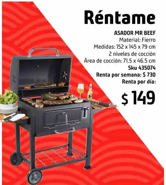 Sodimac Homecenter Renta asador mr. beef por día oferta