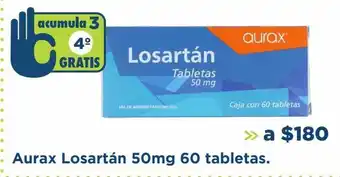 Aurax losartán 50mg 60 tabletas.