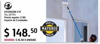 Sodimac Homecenter Extensión de metal 3 m oferta