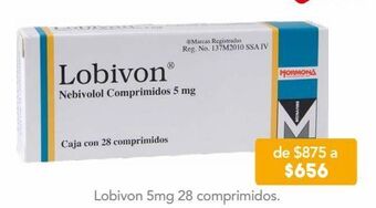 Farmacia San Pablo Lobivon 28 comprimidos caja clorhidrato de nebivolol 5 mg oferta