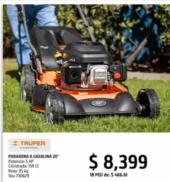 Sodimac Homecenter Podadoras motor gas 5 hp de 20" oferta