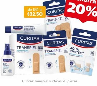 Curitas venditas transpiel surtidas 20 piezas