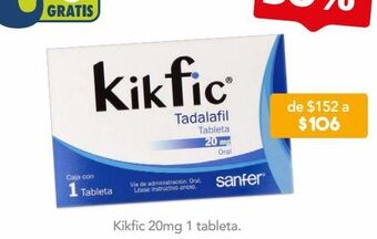 Kikfic 1 tableta caja tadalafil 20.0 mg