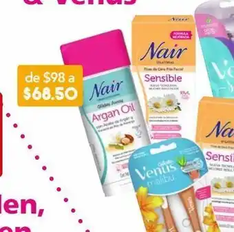 Nair crema depiladora con aceite de argán para brazos, axilas y área del bikini 93 g