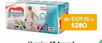 Farmacia San Pablo Huggies all around pañal autoajustable etapa 7 unisex 40 piezas oferta