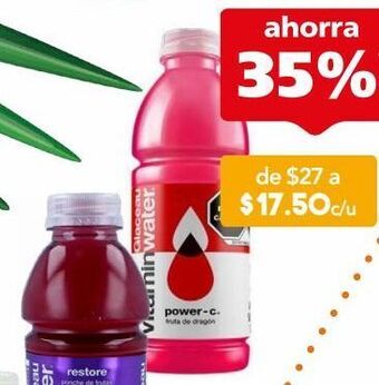 Farmacia San Pablo Vitamin water restore sabor ponche de frutas 500 ml oferta