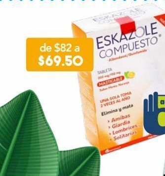 Farmacia San Pablo Eskazole masticable sabor menta - naranja compuesto 2 tableta oferta
