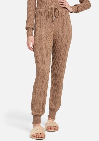 Cable knit sweater pants