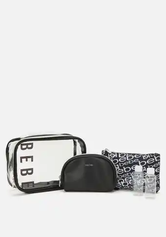 Bebe Black and clear multi pack cosmetic bag oferta