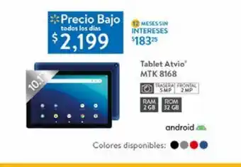 Walmart Tablet atvio oferta