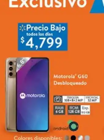 Walmart Motorola g60 oferta