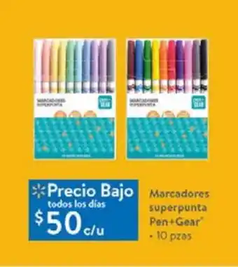 Walmart Marcadores superpunta pen + gear 10 pzas oferta